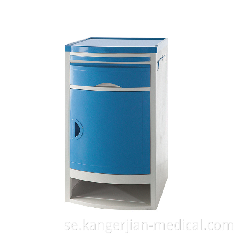 Hospital medical high end bedside tray table abs bedside cabinet